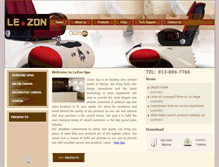 Tablet Screenshot of lezonspa.com
